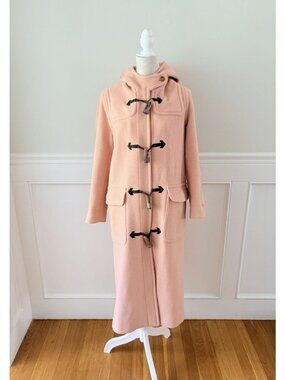Vintage Holland & Holland Pink Wool Toggle Coat Made in Italy M